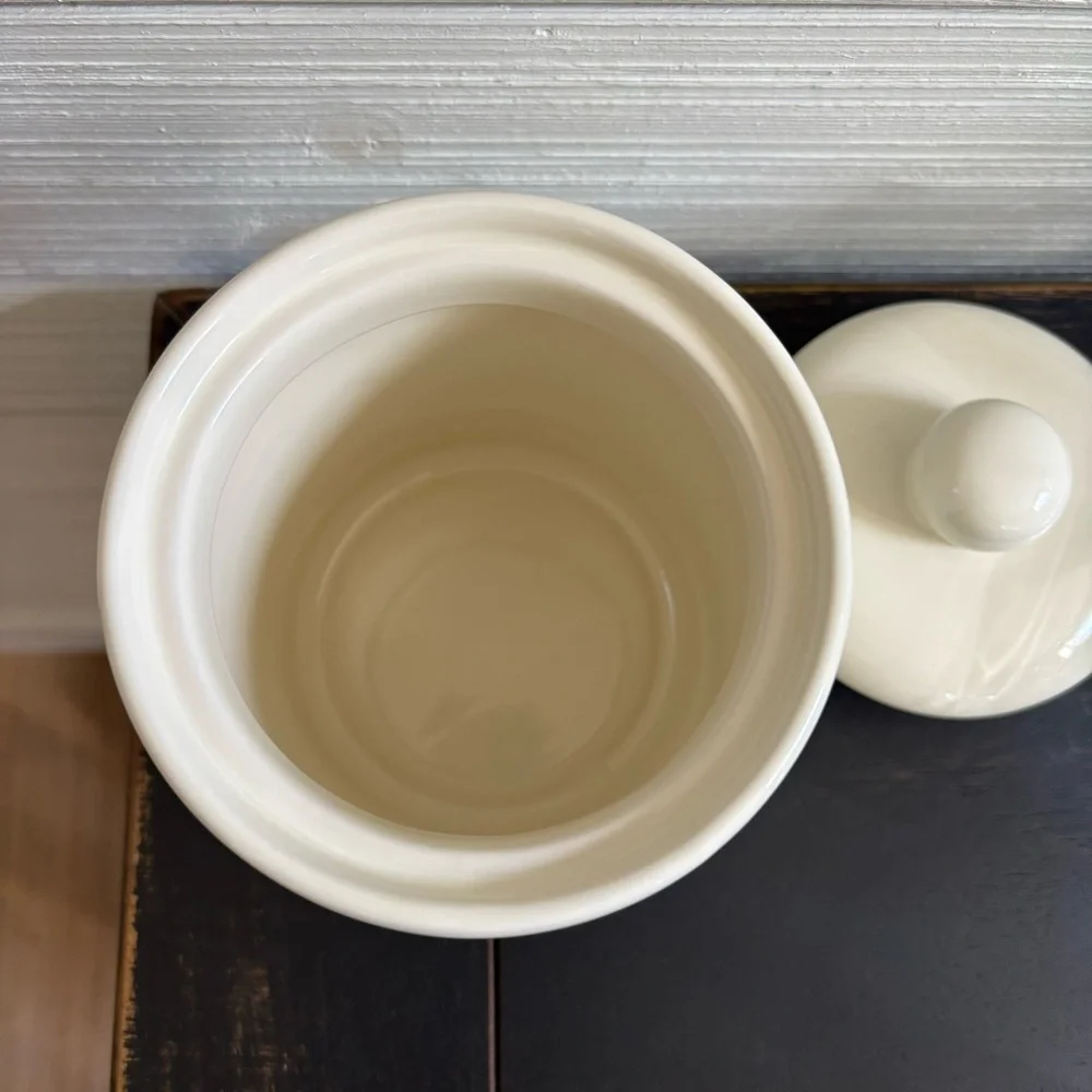 Bakery At Barnham Hills Cheese Biscuits Jar‎ Vintage Cookie Ceramic Creamy Beige
